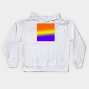 yellow orange blue gradient Kids Hoodie